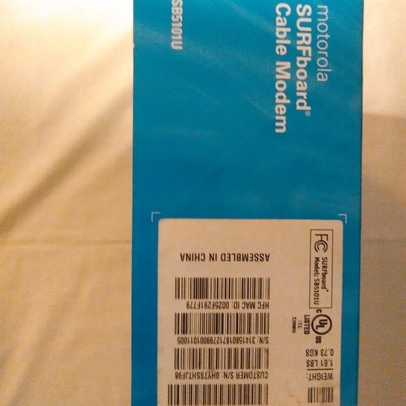 Motorola SURFboard Cable Modem; Model: SB5101U-In Original Box-Last ONE - Picture 12 of 15
